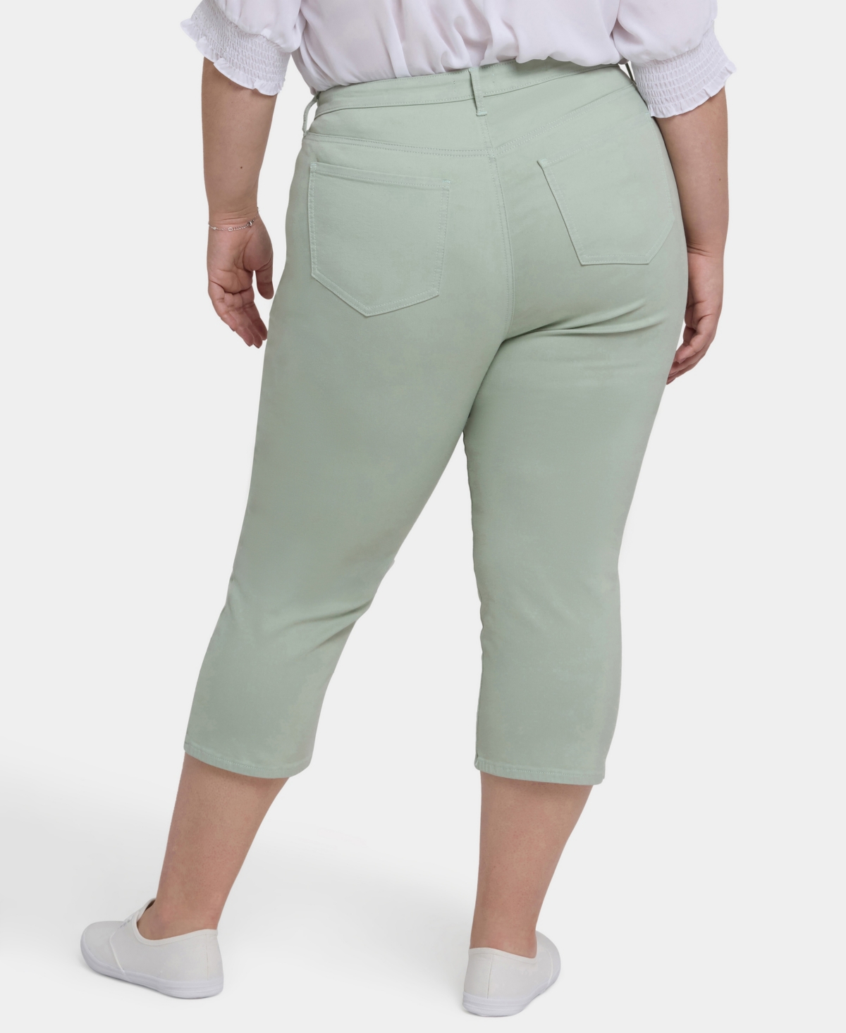 Nydj Plus Size Margot Girlfriend Pull On Jeans In Green