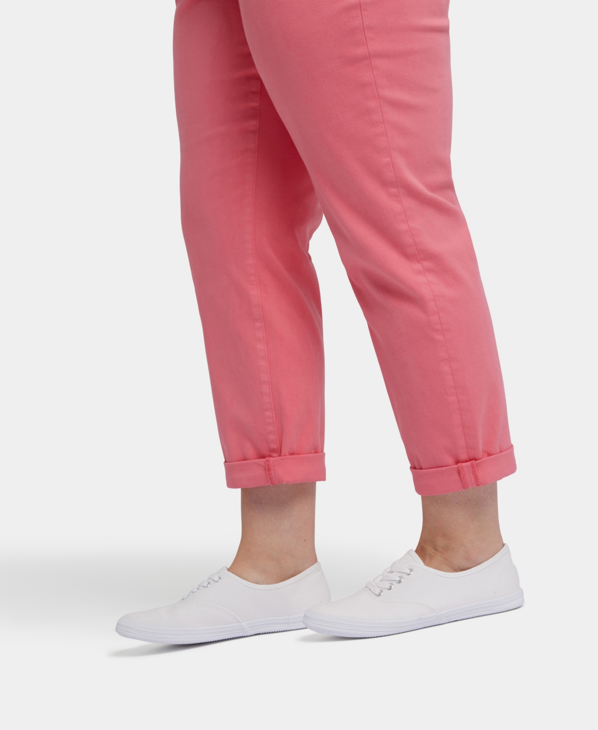 Nydj Plus Size Margot Girlfriend Pull On Jeans In Pink