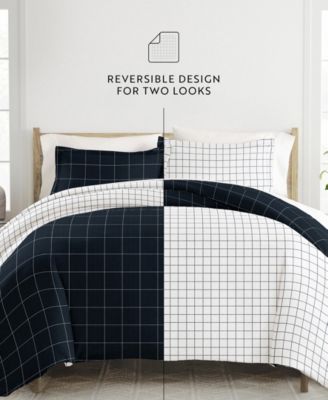 Timeless Pattern Reversible 3-Pc. Duvet Cover Set, Full/Queen