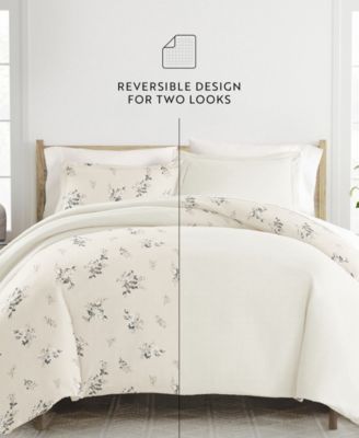 Timeless Pattern Reversible 3-Pc. Duvet Cover Set, King/California King