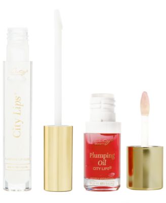2-Pc City Lips Plumping Lip Gloss and Lip Oil Set