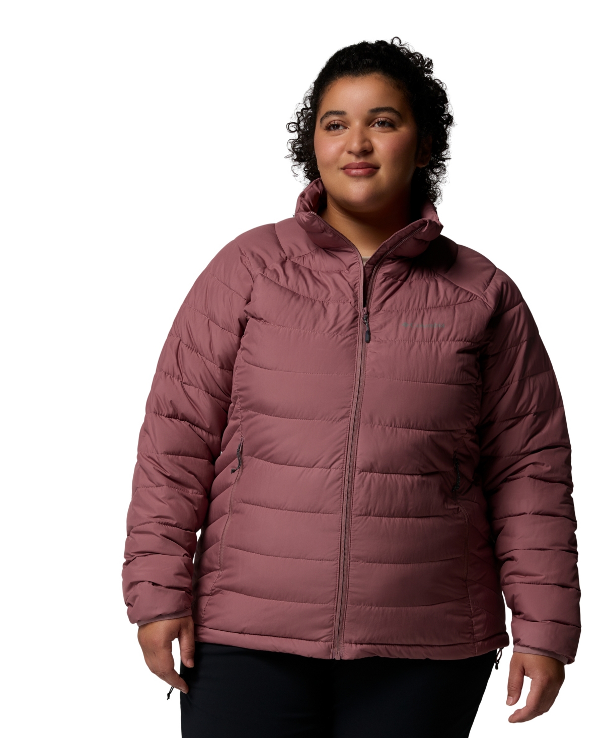 Columbia Plus Size Powder Lite Ii Full Zip Insulated Jacket In Purple