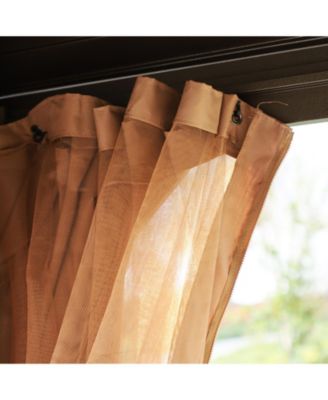 10' x 13' Hardtop Gazebo Canopy w/ Steel Roof, Sidewalls,