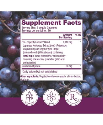 NUTRITION Resveratrol 1,000mg, 60 CT