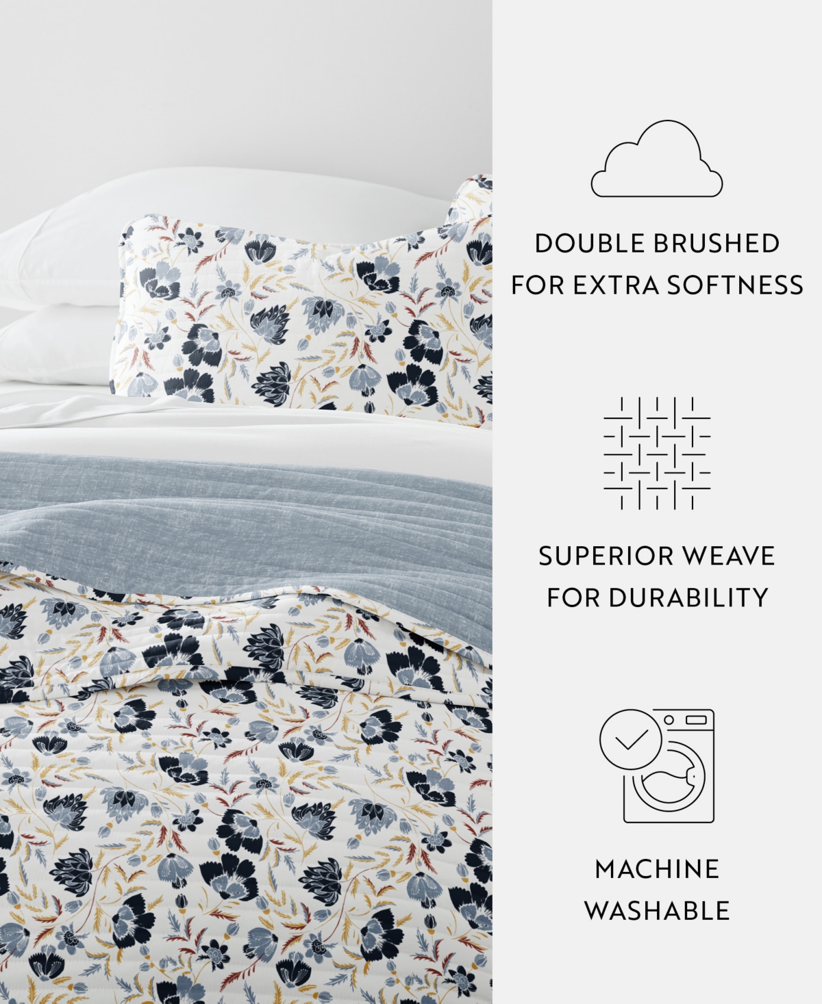 ienjoy Home French Jacobean Reversible 3-Pc. Quilt Set, Full/Queen