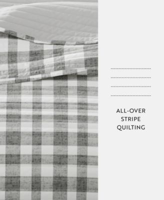 Watercolor Plaid Reversible 3-Pc. Quilt Set, King/California King