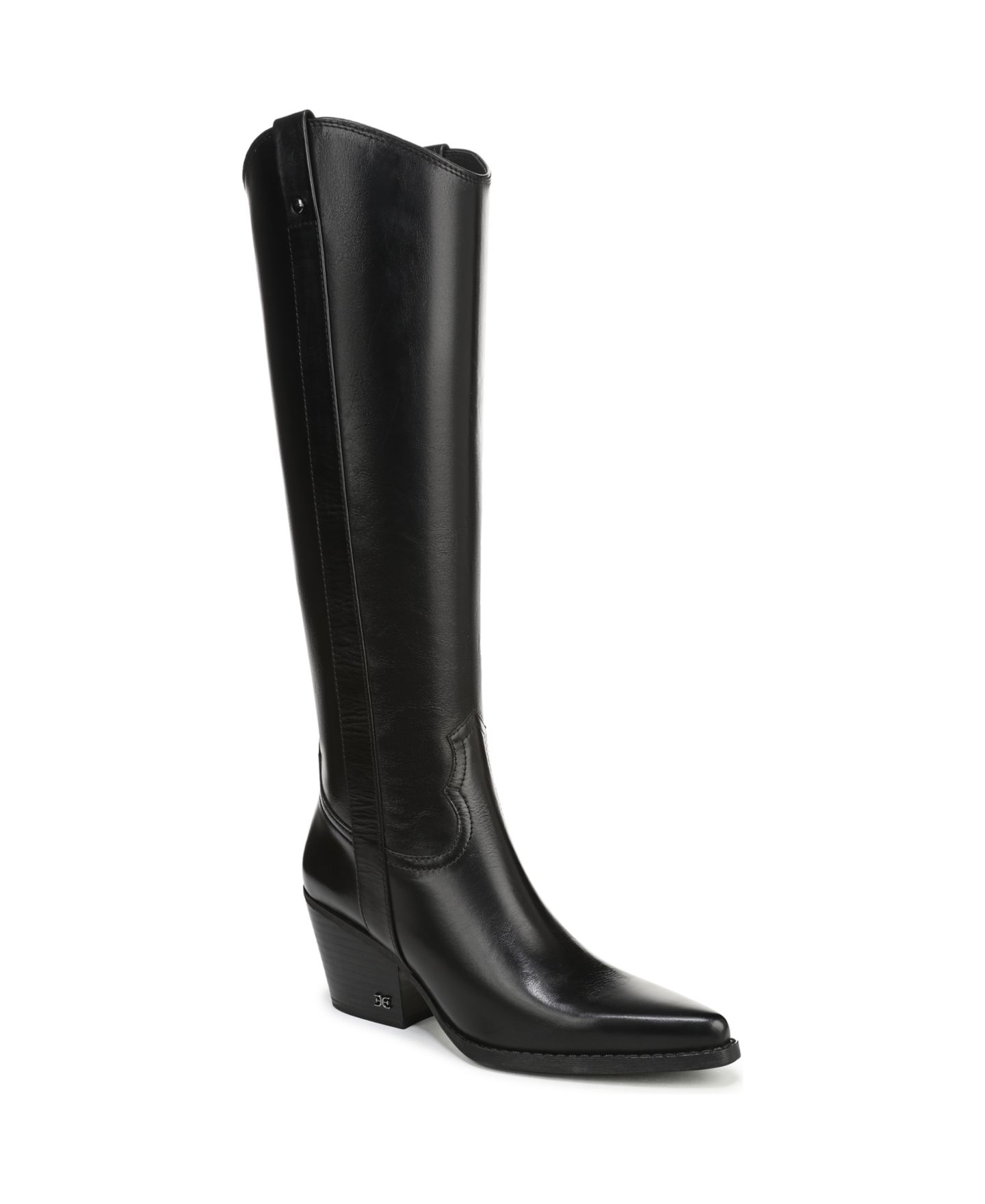 Женские ботинки Sam Edelman Wyatt Riding Boot, Regular & Wide Calf, цвет: Чёрный кожаный — фото 1