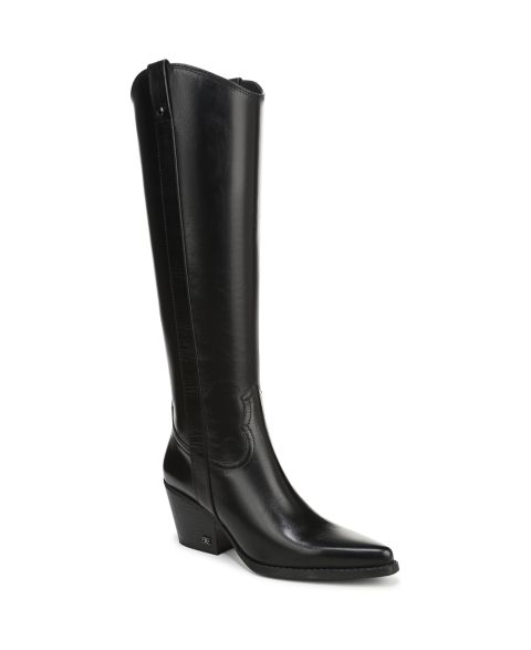 Женские ботинки Sam Edelman Wyatt Riding Boot, Regular & Wide Calf, цвет: Чёрный кожаный
