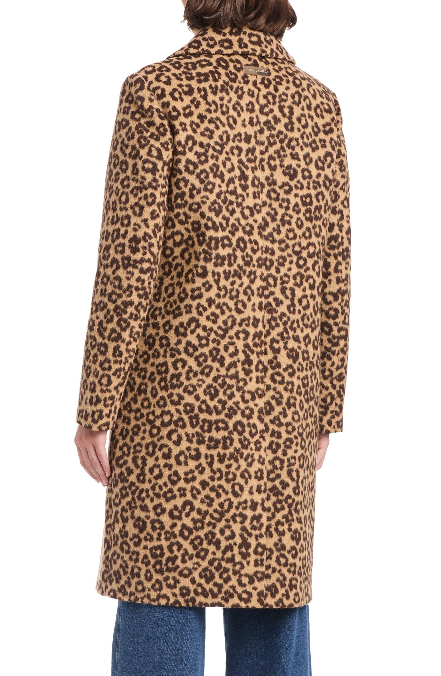 Женское пальто Vince Camuto Single-Breasted Wool-Blend Boyfriend Leopard, цвет: Леопардовый — фото 2