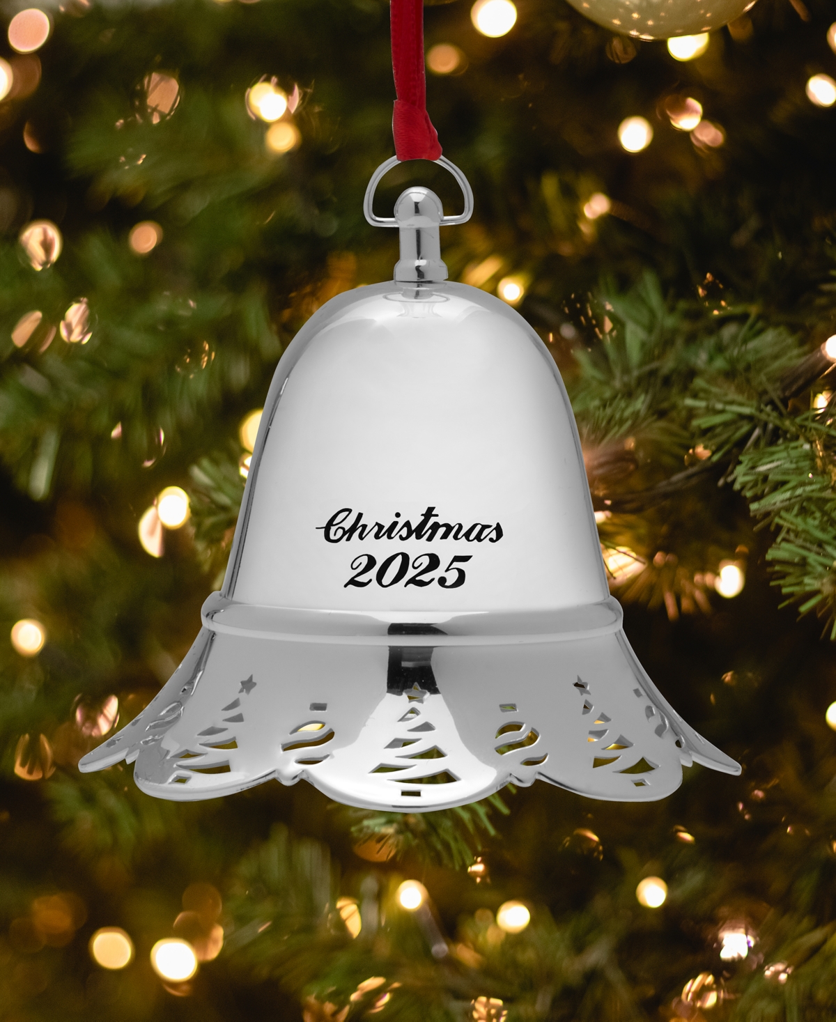 Towle 2025 Silver-plated Musical Bell Ornament, 45th Edition In Silver
