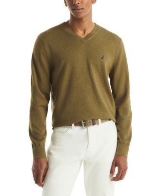 Nautica - Men's Lightweight Jersey V-Neck Sweater