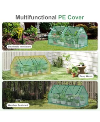 Mini Greenhouse Water Resistant UV Protected 2 Zipper Doors.