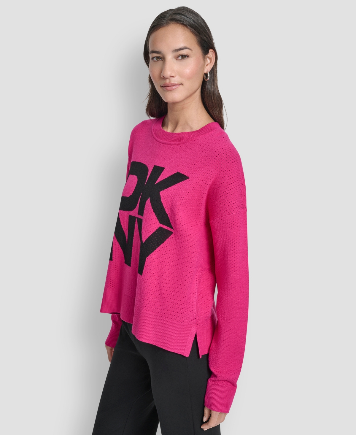 Dkny Women's Logo Crewneck Sweater