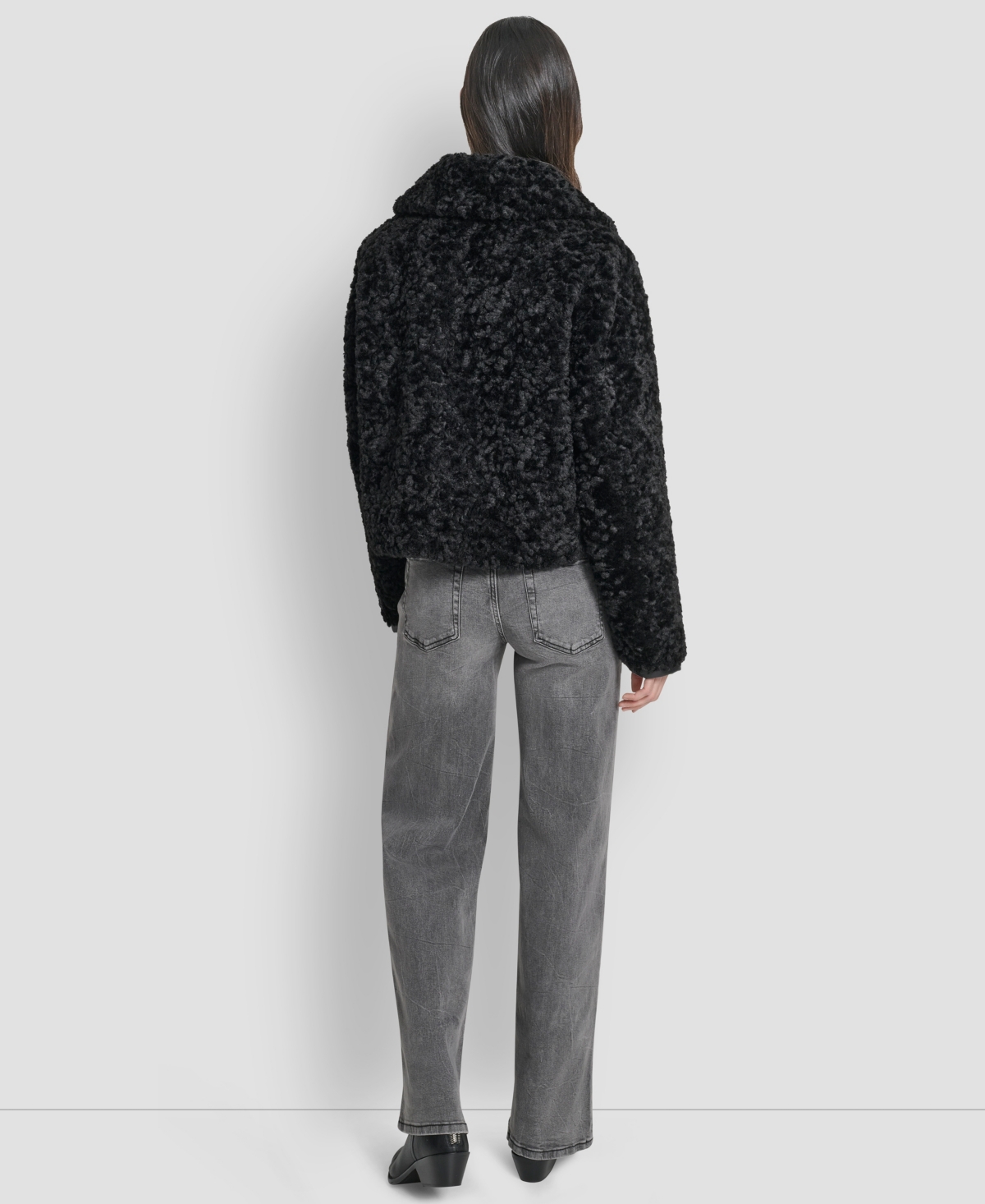 Dkny Women's Long Sleeve Zip Up Jacket In Black