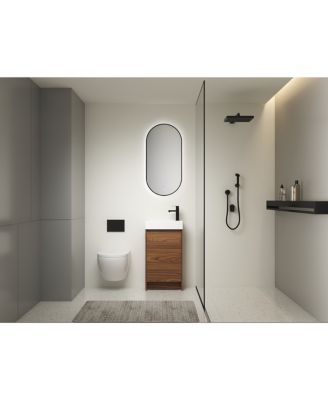 18 Inch Freestanding Vanity with Sink and Soft-Close Doors for Small Bathrooms