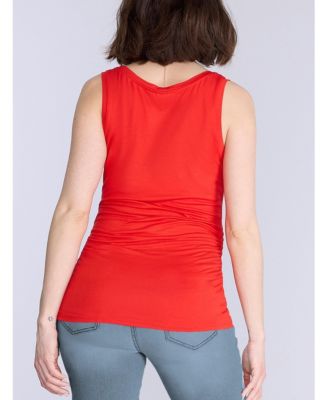 Maternity Scoop Neck Side-Ruched Tank Top - Motherhood