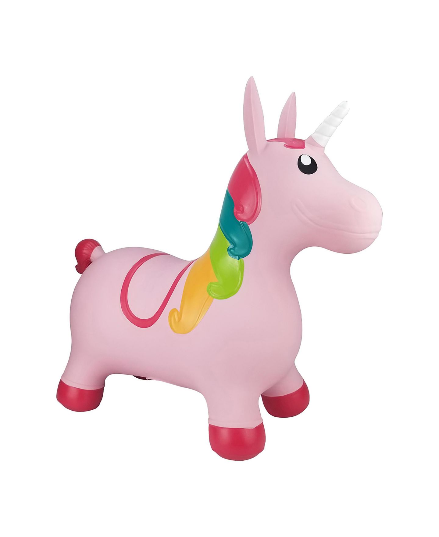 Детская игрушка BounceZiez Pink Unicorn Inflatable Ride-On Hopper, 110 Lbs Capacity, Ages 3+, цвет: Розовый — фото 3