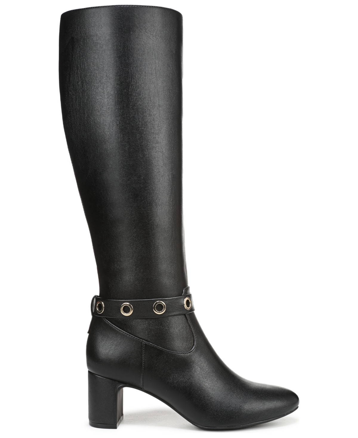 Lifestride Womens Tansy Zipper Tall Boots Regular Wide Calf In Black