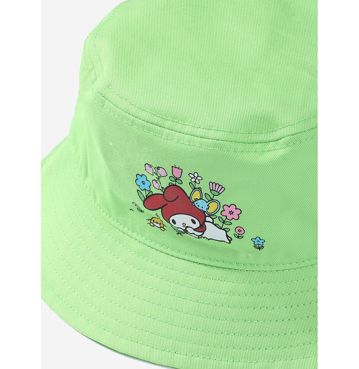 My Melody Men's Garden Party Adult Green Bucket Hat