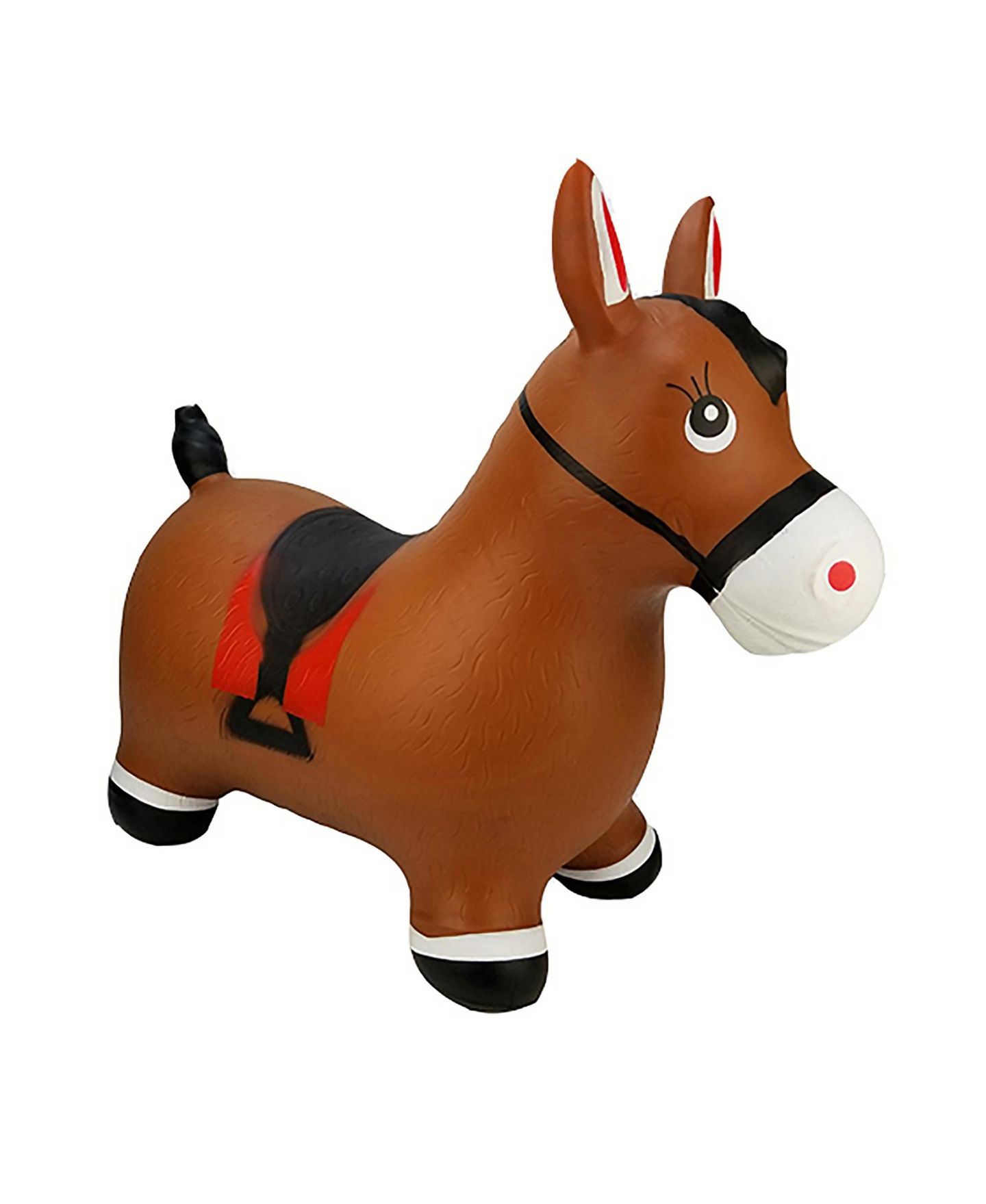 Детская игрушка BounceZiez Horse Inflatable Ride-On Hopper, Holds Up To 110 Lbs, Ages 3+, цвет: Коричневый — фото 4
