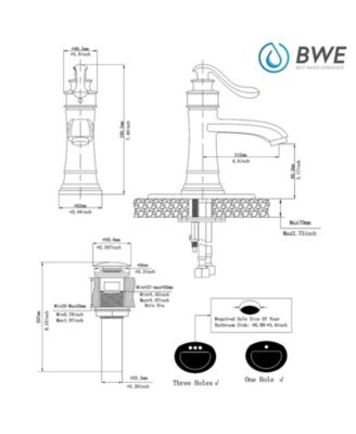 Single Hole Single Handle Low-Arc Bathroom Faucet With Pop-up Drain Assembly in Matte Black