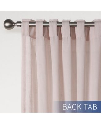 Textured Double Ruffle Rod Pocket Curtains Pair