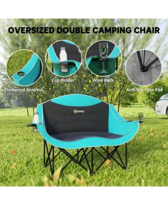 Double Padded Folding Camping Chair for Adults