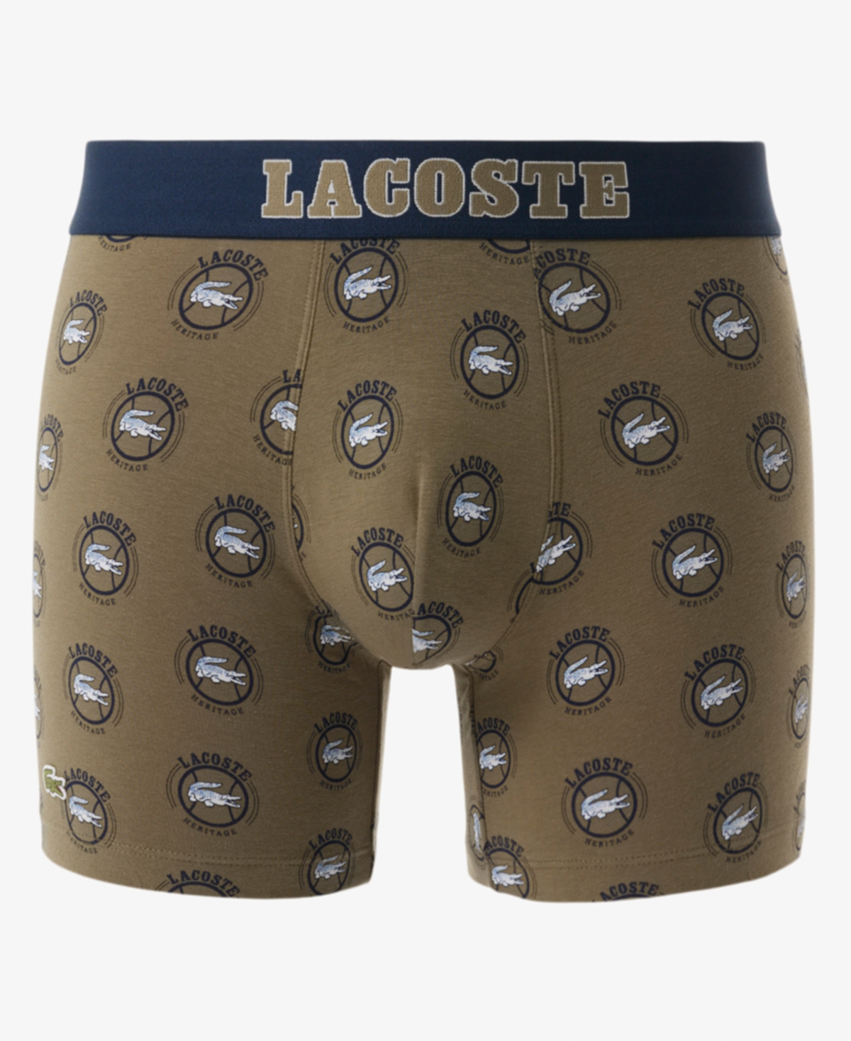 Lacoste Men's Regular-fit Logo Waistband Boxer Briefs In Brown
