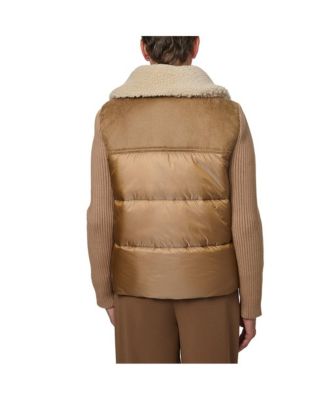 Faux Shearling Puffer Combo Jacket