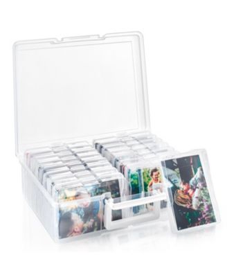 Clear Durable Box with 16 Cases (4&amp;#x22; x 6&amp;#x22;) Organizers and Storage Cases - Great for Photo Organization and Craft Storage