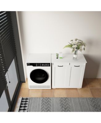 Laundry Cabinet with 2 Removable Liner Bags for Sorting and Storage