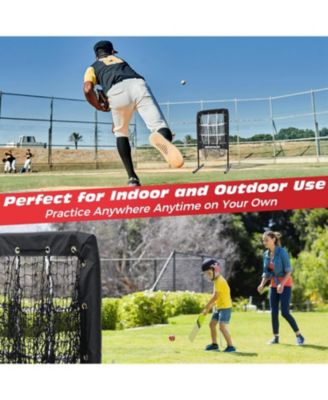 9 Hole Pitching Net for Baseball & Softball - with Strike Zone, Adjustable Throwing Target, Training Equipment