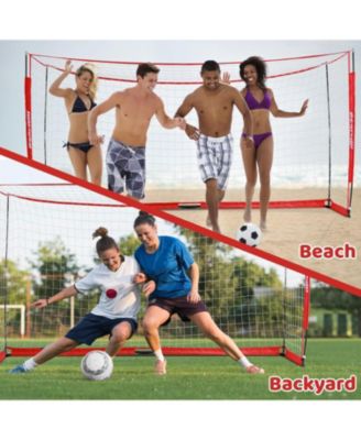 12x6FT Soccer Goal - Easy Setup, Portable with Upgraded Collapsible Metal Base - Includes Carry Bag, for Backyard, Indoor & Outdoor Practice