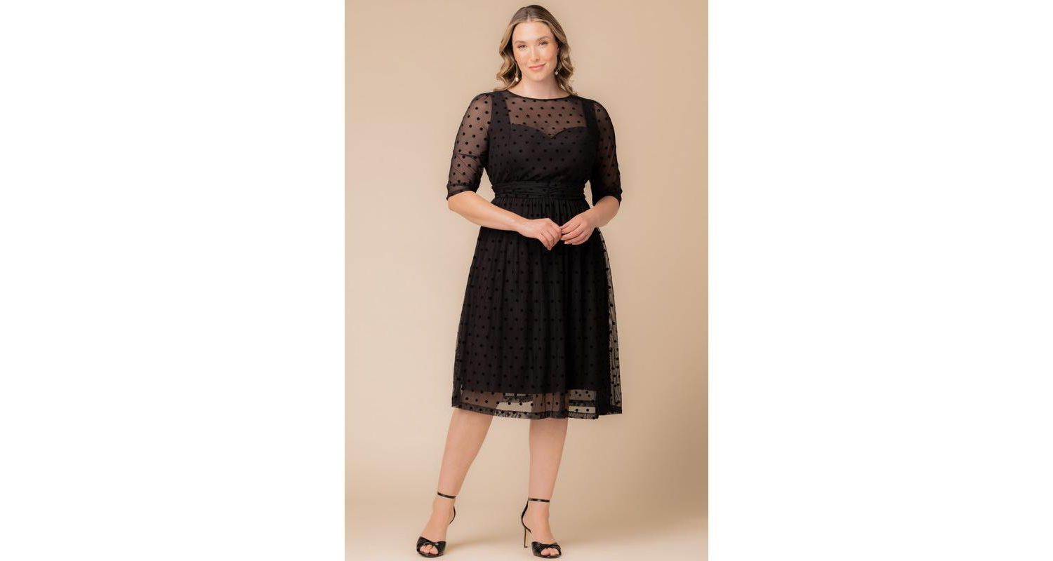 Plus Size Vita Mesh Cocktail Dress