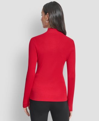 Women's Quarter Zip Mock Neck Sweater