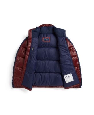 Big Boys Logo Down Hooded Jacket