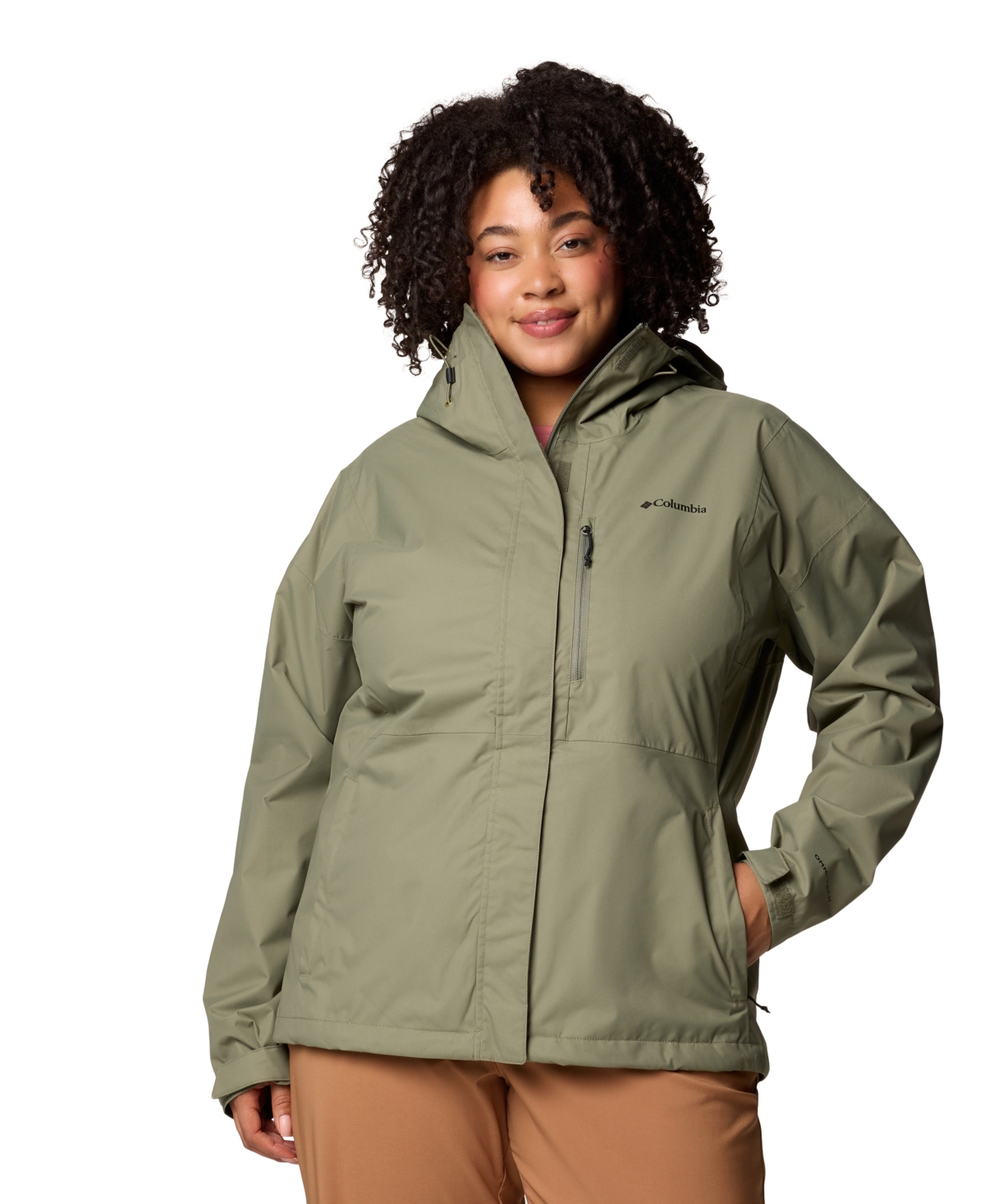 Columbia Plus Size Hikebound Ii Hooded Jacket In Green