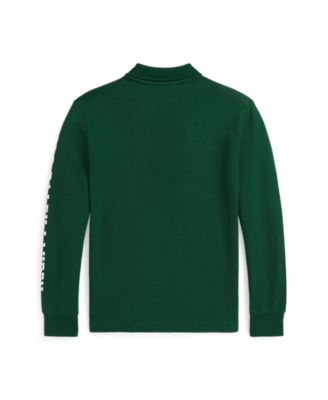 Big Boys Logo Cotton Mesh Polo Shirt