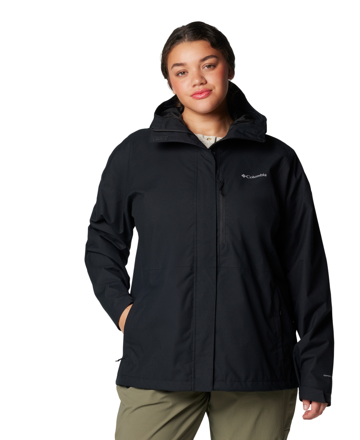 Columbia Plus Size Hikebound Ii Hooded Jacket In Black