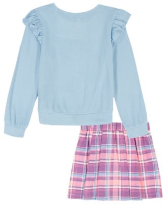 Toddler and Little Girls 2-Piece Printed Skirt and Top Set