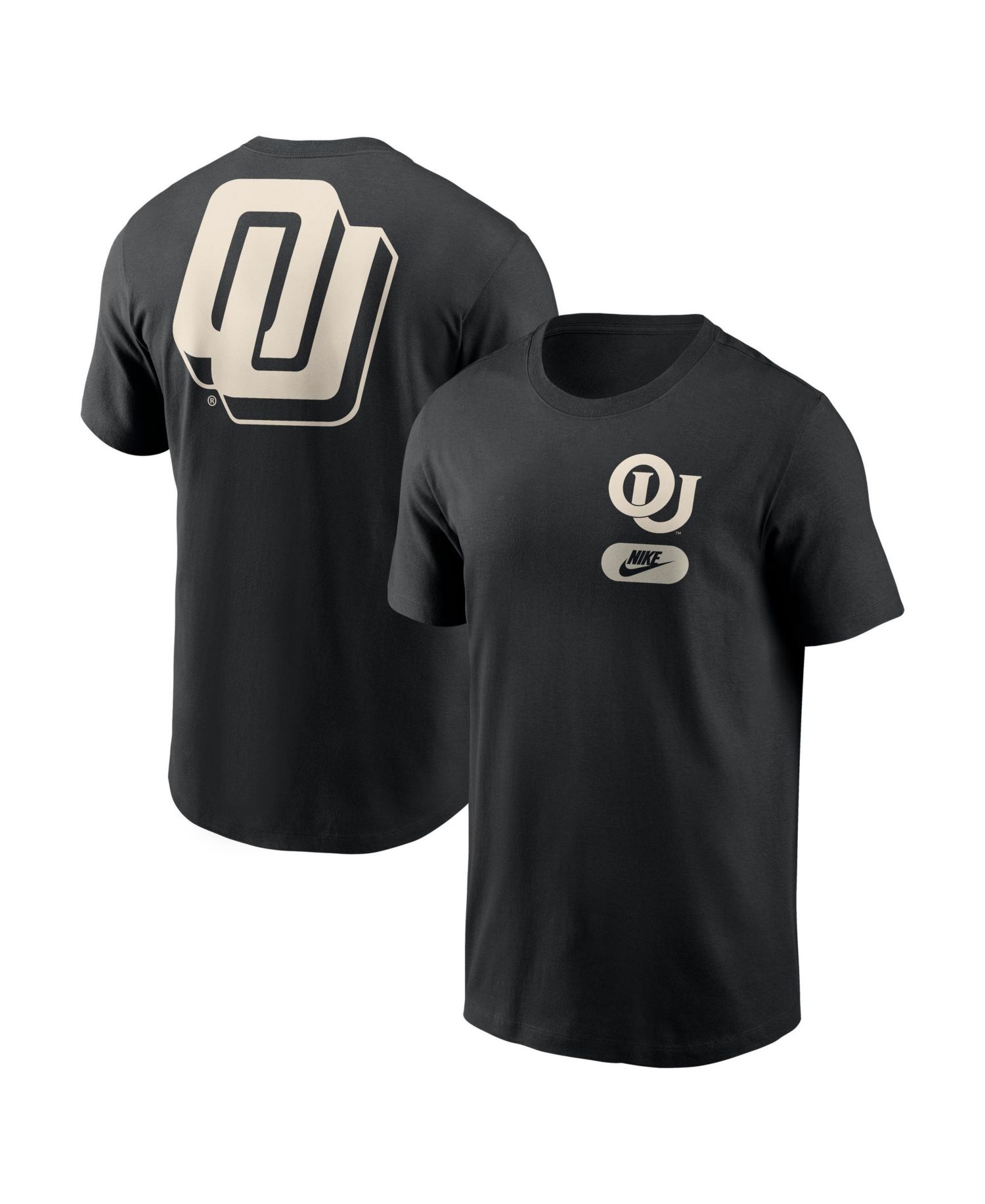 Men's Black Oklahoma Sooners Fashion 2-Hit T-Shirt