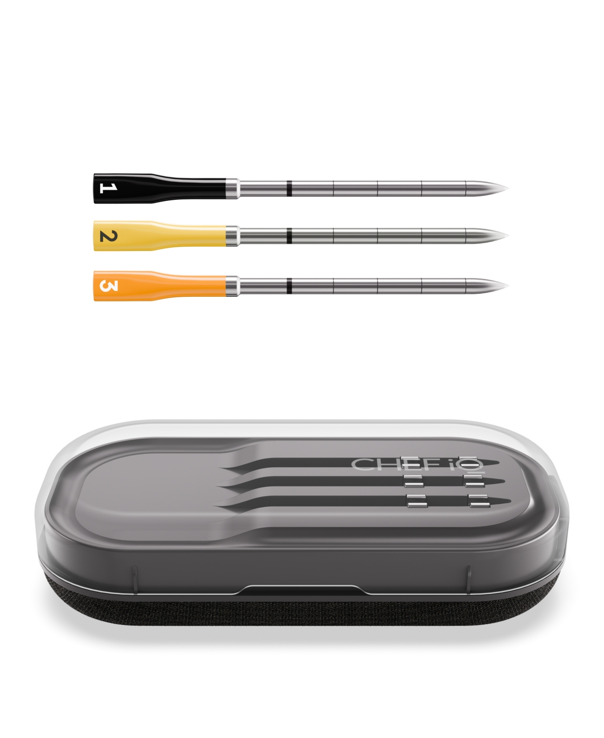 Chefman Iq Sense Smart Thermometer, 3 Temperature Probes In Gray