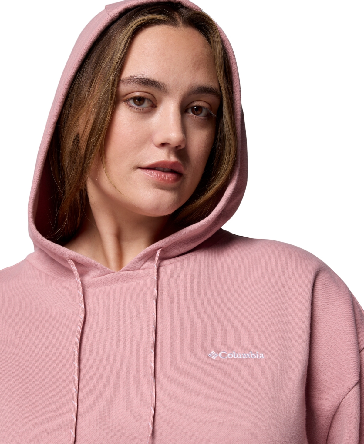 Columbia Plus Size Aldermore Kangaroo Pocket Hoodie In Pink