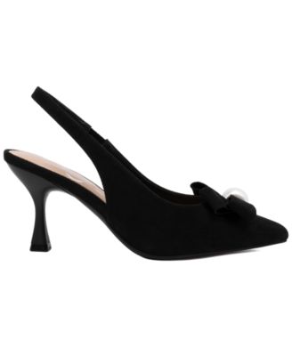 Women's Dazzy Bow Detail Pointed Toe Dress Pumps