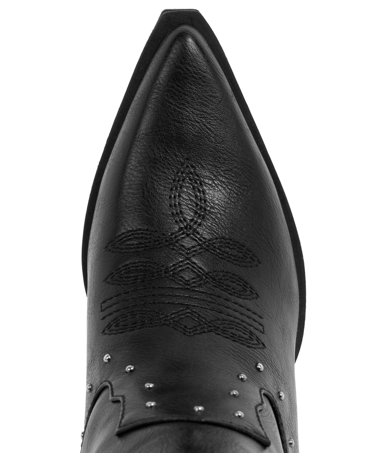 Sugar Women's Nails Studs Pointed Toe Boots In Black