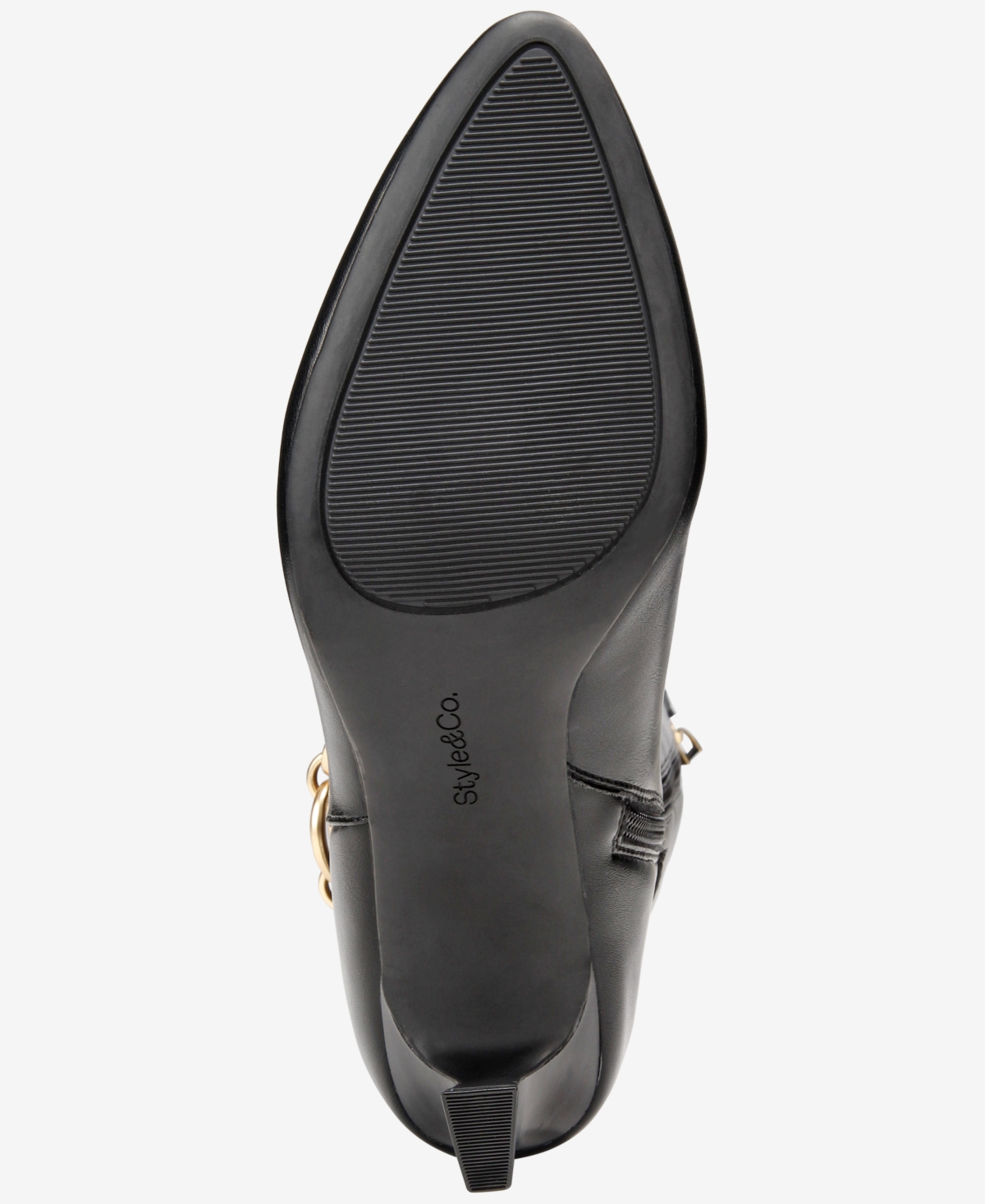 Style & Co Women's Shaniaa Belt Pointed Toe Booties, Macy's Exclusive In Black