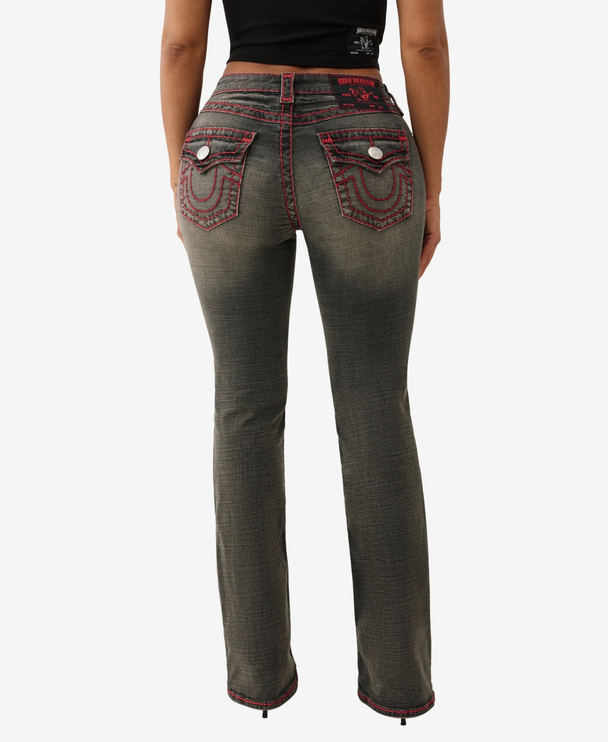 True Religion Women's Becca Super T Bootcut Flap Jeans In Multi