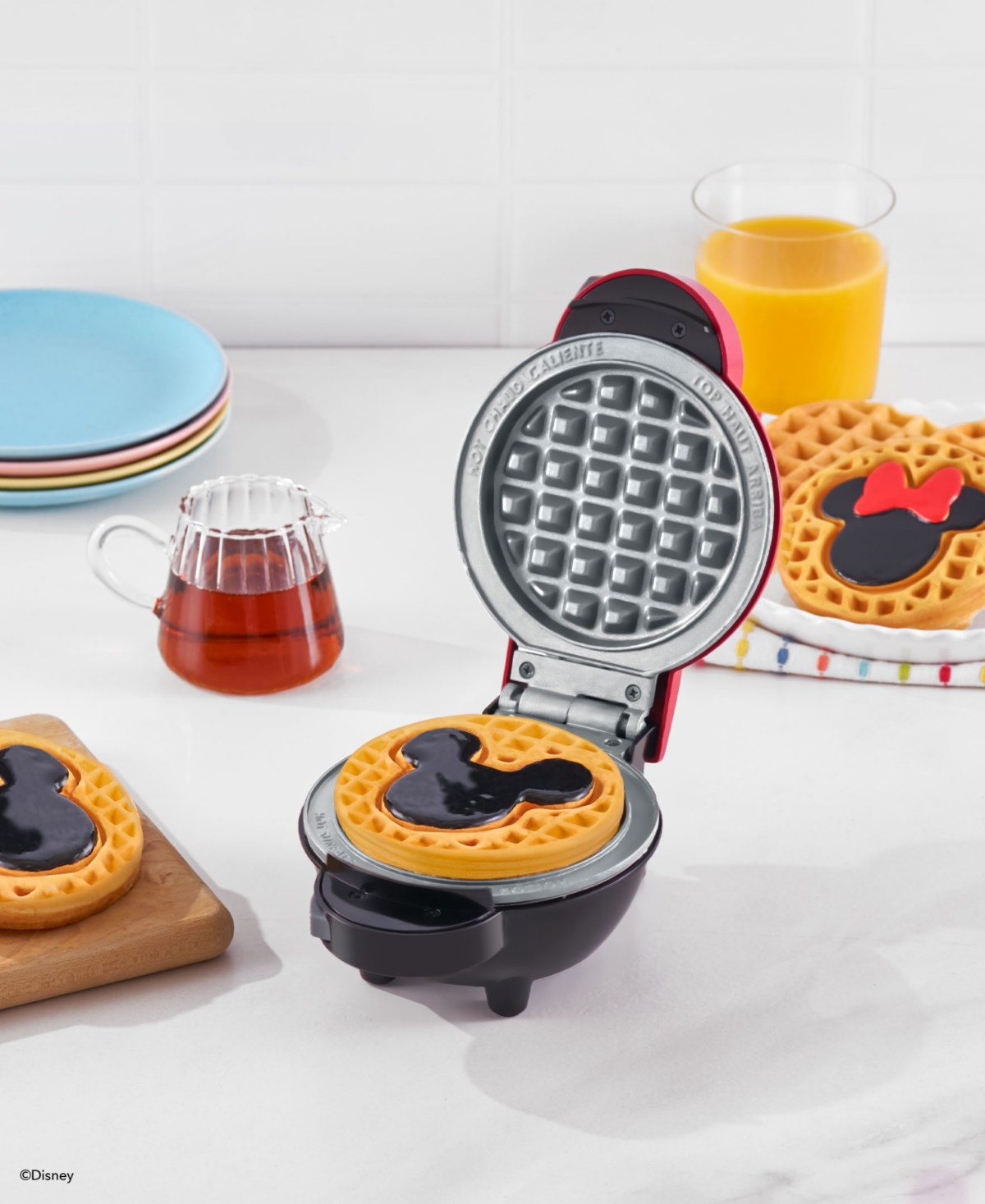 Dash Disney Multimaker Mini 2-pc. Plate Pack With Mickey And Minnie Head In Gray