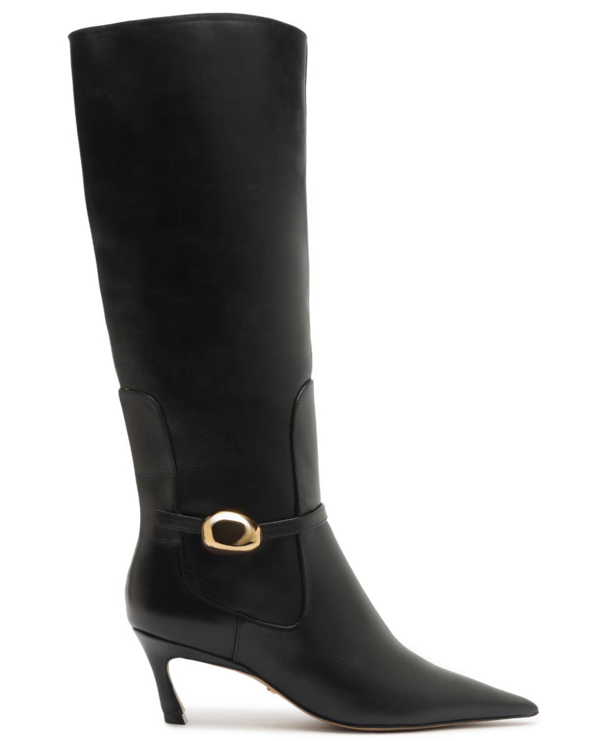 Arezzo Farrah Pointed Toe Knee High Boot In Black