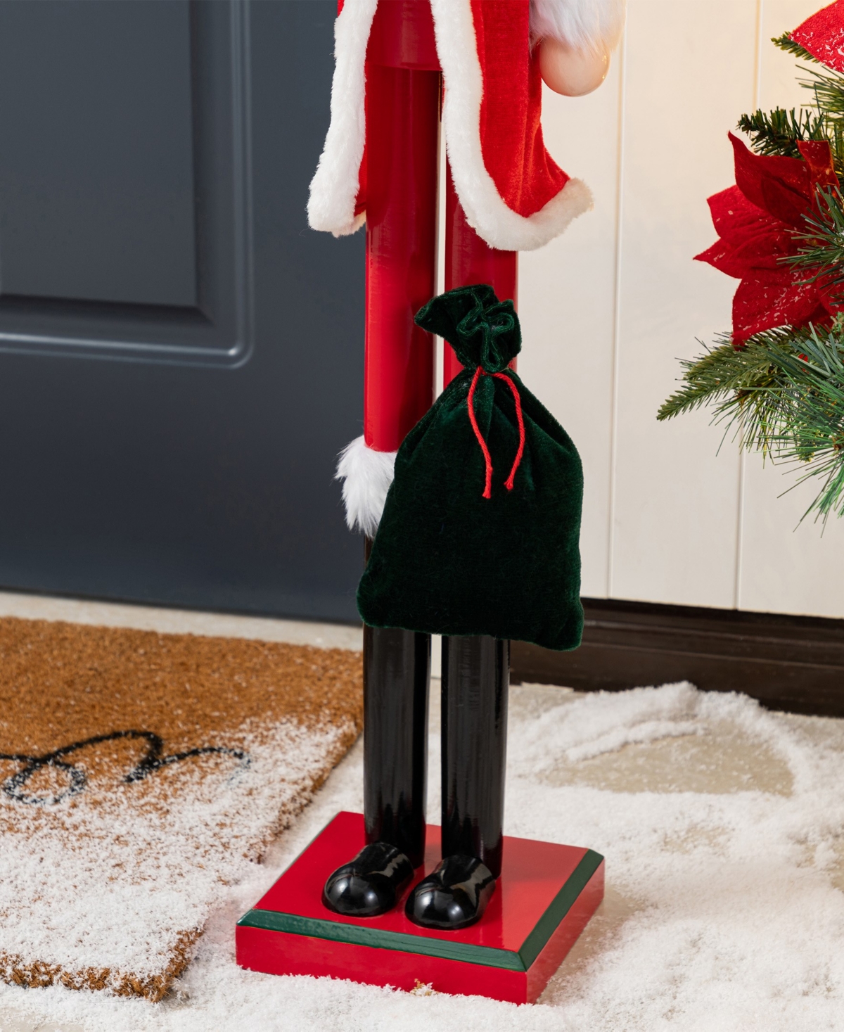 Glitzhome 42" Wooden Christmas Santa Nutcracker In Multi